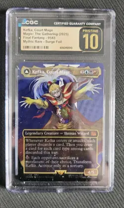 Kefka, Court Mage - MTG FINAL FANTASY SURGE FOIL EXT 0543 CGC Pristine 10 - Image 1