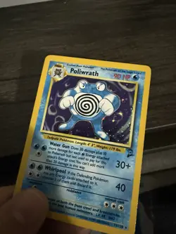 POKEMON TCG POLIWRATH 13/102 BASE SET HOLO RARE MP - Image 2