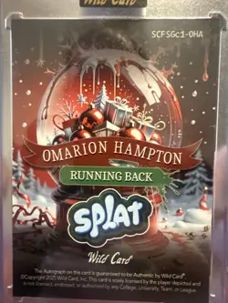 👉 Omarion Hampton 1/1 RC AUTO Wild Card SPLAT Rookie Autograph 🔥 - Image 4