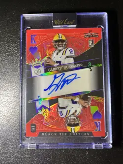 2026 Wild Card Garrett Nussmeier 1/1 Auto Black Tie Edition Autograph - Image 1