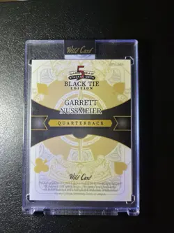 2026 Wild Card Garrett Nussmeier 1/1 Auto Black Tie Edition Autograph - Image 2
