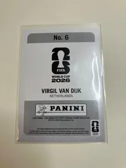Virgil Van Dijk 2026 Panini FIFA World Cup Exclusive Card #6 Portrait - Image 2