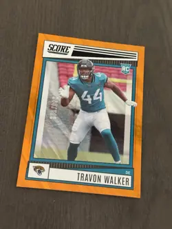 2022 Panini Score Rookies Lava Parallel /599 #340 TRAVON WALKER Rookie Card RC - Image 1