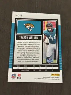 2022 Panini Score Rookies Lava Parallel /599 #340 TRAVON WALKER Rookie Card RC - Image 2