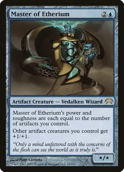 MTG MASTER OF ETHERIUM PLAYED - MAESTRO DI ETERIUM - PLANECHASE - MAGIC - Image 1
