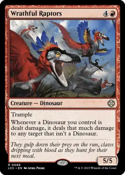 Wrathful Raptors R Commander: The Lost Caverns of Ixalan Creature Dinosaur 88 - Image 1