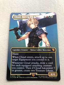 Mtg Magic Final Fantasy Cloud Ex-Soldier FOIL 202 Borderless Eng NM - Image 2