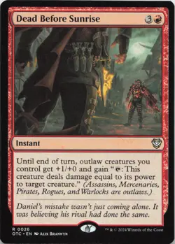 Dead Before Sunrise R Commander: Outlaws of Thunder Junction 26 NM MTG - Image 1