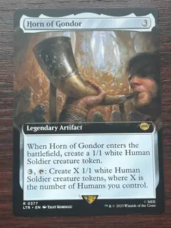 1x BORDERLESS HORN OF GONDOR - Lord of the Rings - MTG - Magic the Gathering - Image 1