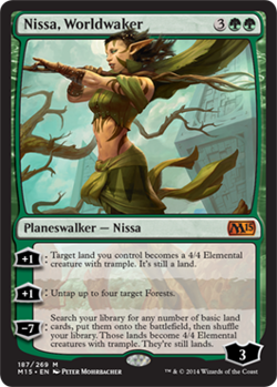 Magic MTG - Nissa, Worldwaker - Magic 2015 - MINT/NMINT - EN - FOIL - Image 1