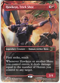 MAGIC MTG HAWKEYE, TRICK SHOT (BORDERLESS) 506 COMMANDER: MARVEL SUPER HEROES - Image 1