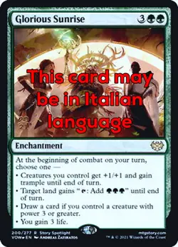 MTG GLORIOUS SUNRISE FOIL EXC - ALBA GLORIOSA - VOW PRE - MAGIC - Image 1