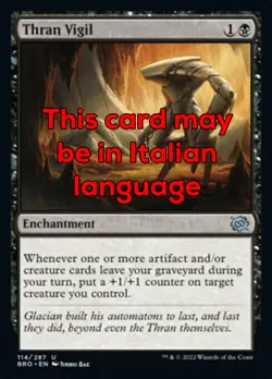 MTG THRAN VIGIL FOIL EXC - SORVEGLIANTE THRAN 114 - BRO - MAGIC - Image 1