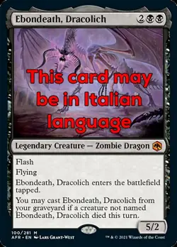 MTG EBONDEATH, DRACOLICH EXC - MORTE D'EBANO, IL DRACOLICH - AFR - MAGIC - Image 1