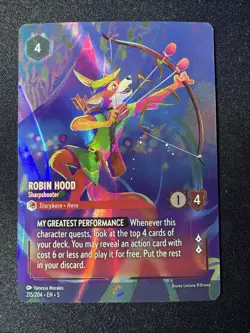 Disney Lorcana Robin Hood - Sharpshooter 215/204 Foil English Storyborn Hero - Image 1