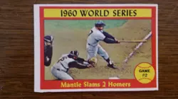 1960 WORLD SERIES SET (8), 1961 TOPPS, YANKEES-PIRATES, MANTLE, MAZ HR, EX/EX+ - Image 2