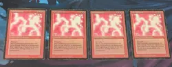 heavily played Ball Lightning x 4 playset Magic the Gathering MTG The Dark - Image 1