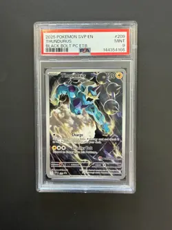 PSA 9 Mint - Thundurus #209 Pokemon Center Black Bolt ETB Promo, Graded - Image 2