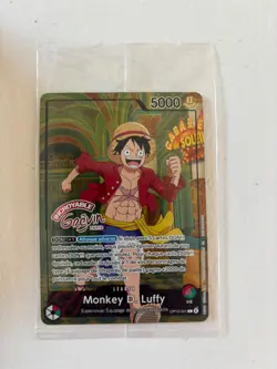One Piece TCG Card - Monkey.D.Luffy OP13-001 V.1 - Musee Grevin Paris Exclusive - Image 1