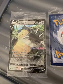 Pokemon TCG Sword And Shield Snorlax V 141/202 Jumbo Stamped Promo Sealed - Image 1