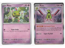 Xatu 026/091 Holo Rare - Paldean Fates - Pokemon 2 Card Evolution Set - Image 1
