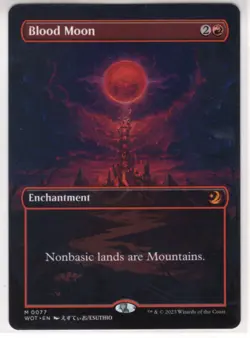 MTG Wilds Of Eldraine Enchanting Tales Anime Borderless Card #77 Blood Moon - Image 1
