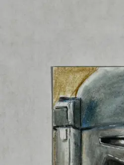 Pas Vizsla 1/1 Artist Sketch Card by Scott Anthony Topps Chrome Star Wars - Image 3