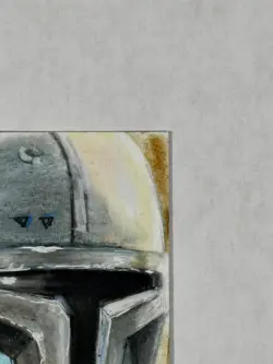 Pas Vizsla 1/1 Artist Sketch Card by Scott Anthony Topps Chrome Star Wars - Image 4