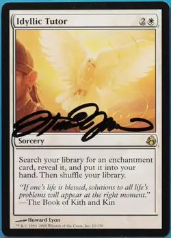 Idyllic Tutor Morningtide PLD White Rare SIGNED MAGIC CARD (ID# 521417) ABUGames - Image 1