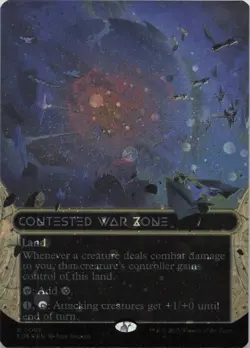 Contested War Zone (0098) (Borderless) (Galaxy Foil) - FOIL - R Edge of Eterniti - Image 1