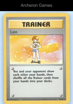 Pokemon Card Lass BS 75/102 R Base Set Unlimited - Image 1