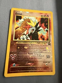 Entei WoTC Black Star Promo Reverse Holo #34 Pokemon Card LP- - Image 2