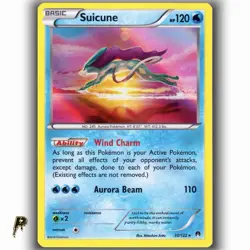 Pokemon XY Breakpoint Suicune 30/122 Holo Rare Card LP - Image 1