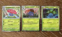Oddish Gloom & Vileplume 1/2/3 Cosmo Holo PFL Promos Set Of 3 Pokemon Cards NM - Image 1