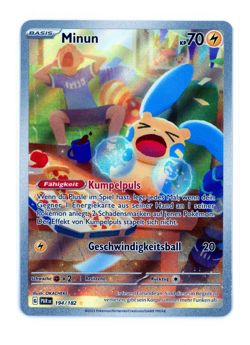 Minun 194/182 Paradoxrift Illustration Rare Deutsch/German Pokemon Karte / Card - Image 1