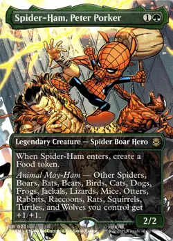 NM - Spider-Ham, Peter Porker (Borderless) R Marvel's Spider-Man 201 - Image 1