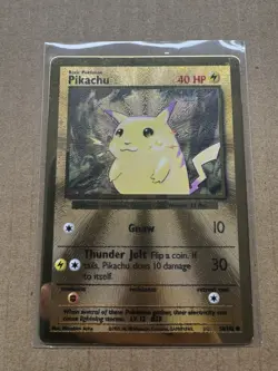 Pikachu 58/102 Celebrations Metal Card English Pokemon TCG *HP/DAMAGED* - Image 1