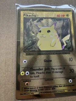Pikachu 58/102 Celebrations Metal Card English Pokemon TCG *HP/DAMAGED* - Image 2