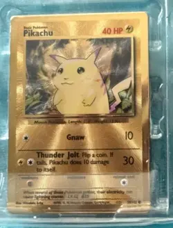 Pikachu Celebrations Gold Metal Card 58/102-Pokemon Ultra Premium Collection-NM - Image 1
