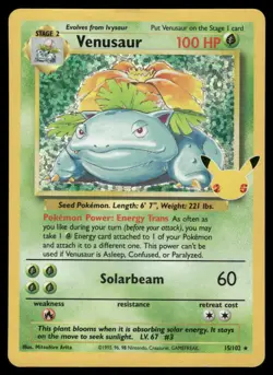 Pokemon Cards Venusaur 15/102 Holo Celebrations LP *1 - Image 1