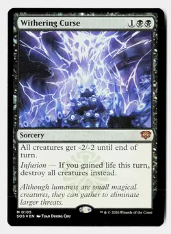 Withering Curse 105 Mythic SOS Magic: The Gathering Foil - Image 1