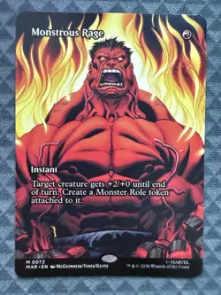 MTG Monstrous Rage #0072 Borderless Mythic Marvel Universe Eternal-Legal (MAR) - Image 2