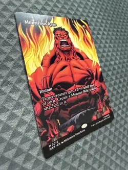 MTG Monstrous Rage #0072 Borderless Mythic Marvel Universe Eternal-Legal (MAR) - Image 3