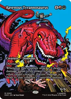 1x Ravenous Tyrannosaurus - Borderless MTG - Marvel Universe - NM-Mint - Image 1