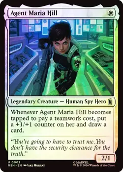 NM Foil Agent Maria Hill, MTG, Super Heroes, Magic the Gathering, 2 - Image 1
