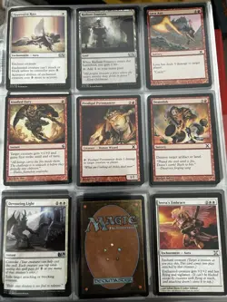 ~1000 Magic The Gathering Cards SLEEVED BINDER Lot Commons Uncommons Lands Etc - Image 1