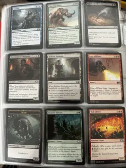 ~1000 Magic The Gathering Cards SLEEVED BINDER Lot Commons Uncommons Lands Etc - Image 5