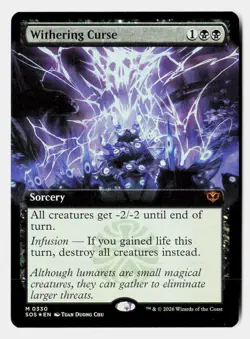 Withering Curse (Extended Art) 330 SOS Magic: The Gathering Foil - Image 1