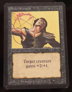 MTG Magic The Gathering Alpha Unholy Strength - Image 3
