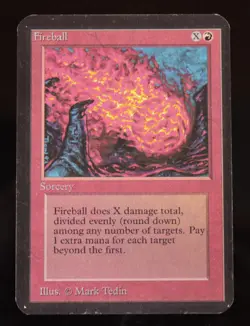 MTG Fireball, Sorcery, Alpha Edition, Magic the Gathering, Mark Tedin - Image 3